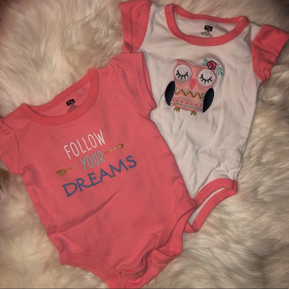 TWO baby girl onesies